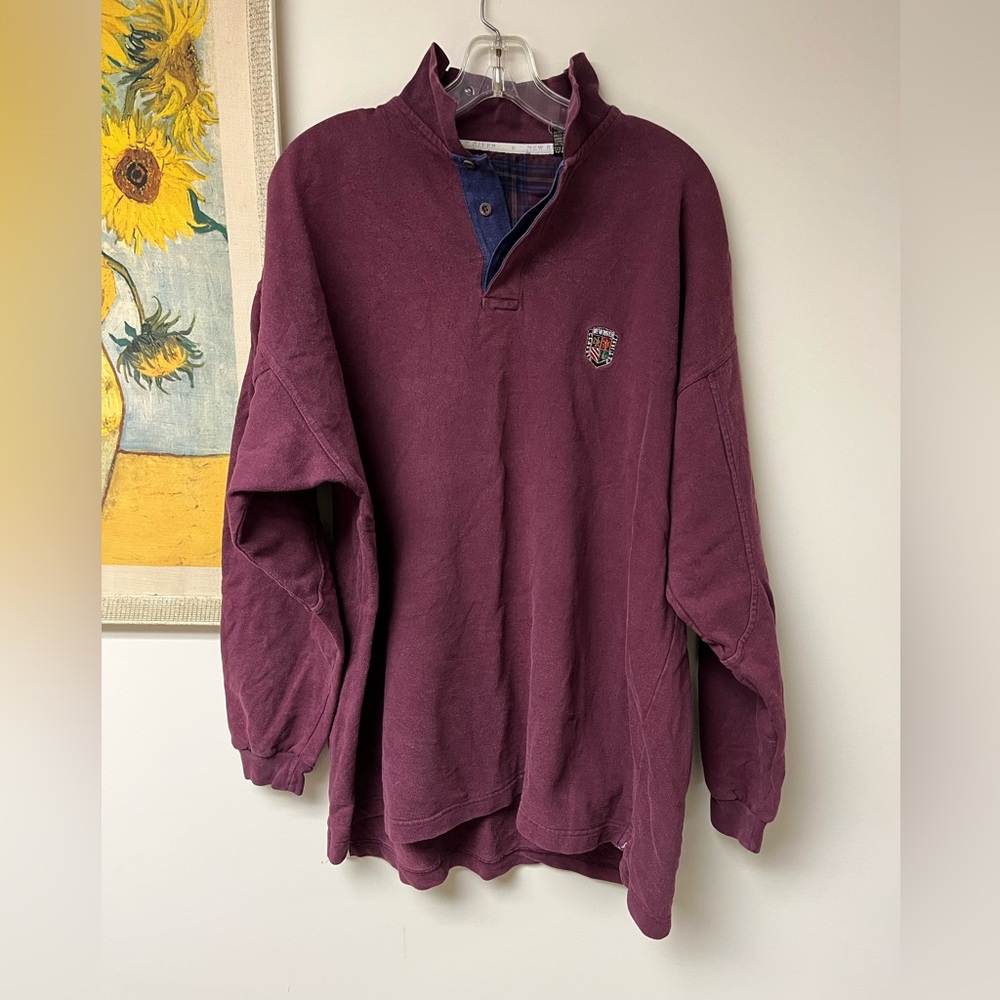 Vintage New River Collared long sleeve tee/sweatshirt